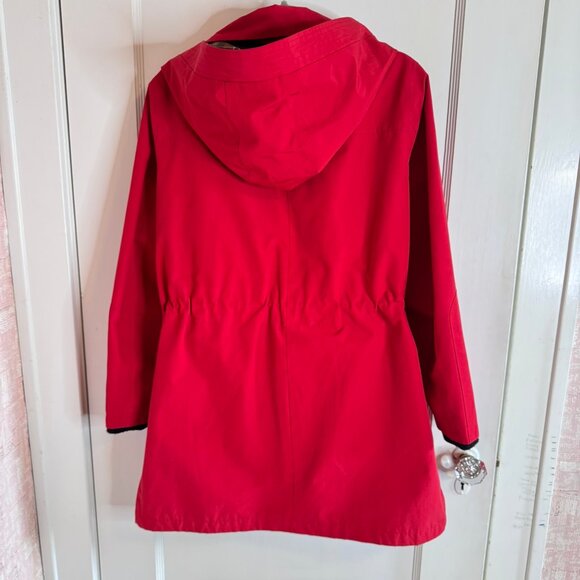 Pendleton Red Waterproof Hooded Plaid Lined Rain Jacket sz L - Picture 3 of 13